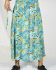 Φούστα Maxi Floral Μπλε Ανοιχτό
