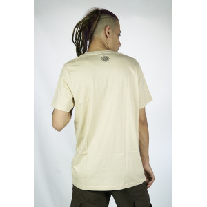 T-Shirt Mandala Dark Dharma Μπεζ