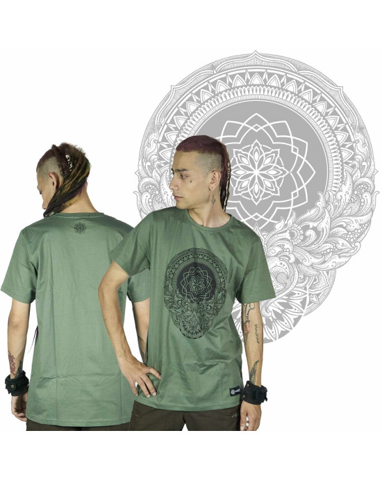 T-Shirt Mandala Dark Dharma Χακί