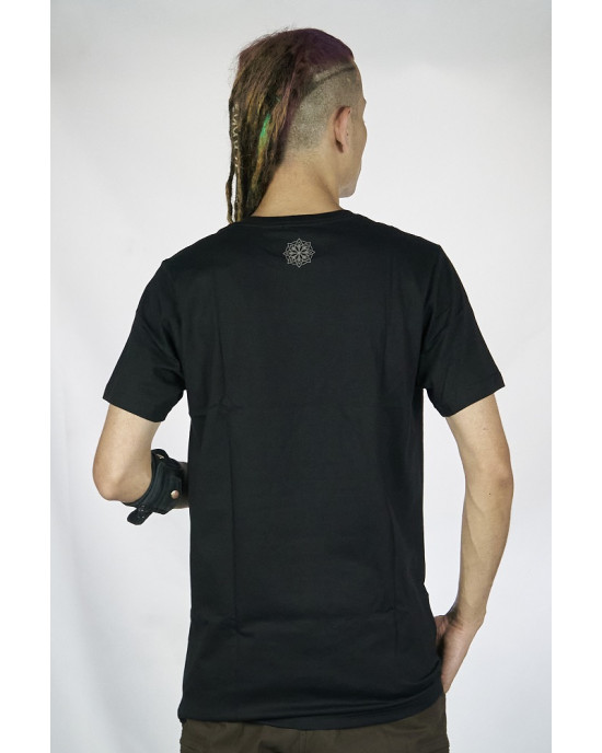 T-Shirt Mandala Amanita Μαύρο 