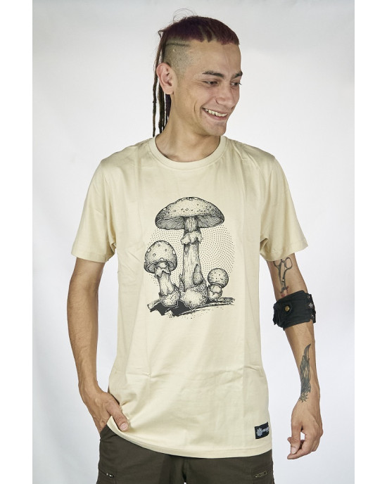 T-Shirt Mandala Amanita Μπεζ