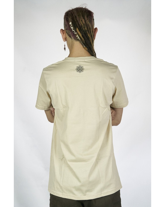 T-Shirt Mandala Amanita Μπεζ