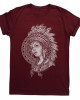 T-Shirt Mandala Aztec Woman Μπορντό