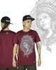 T-Shirt Mandala Aztec Woman Μπορντό