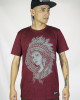 T-Shirt Mandala Aztec Woman Μπορντό
