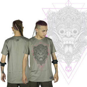T-Shirt Mandala Bangkung Ανοιχτό Καφέ