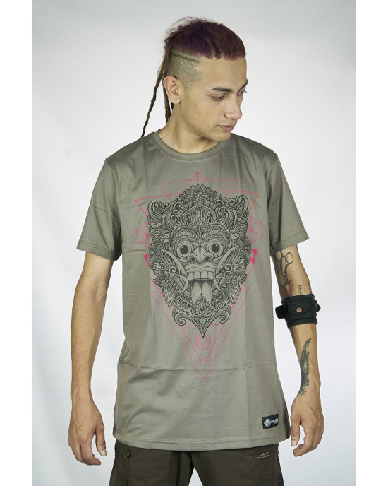 T-Shirt Mandala Bangkung Ανοιχτό Καφέ