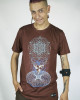 T-Shirt Mandala Crystal Portal Καφέ