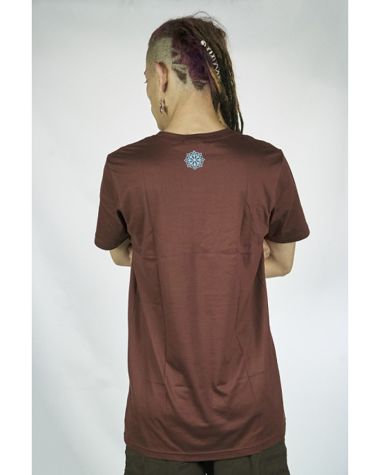 T-Shirt Mandala Crystal Portal Καφέ