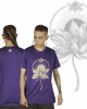 T-Shirt Mandala Dragon Flower Μωβ