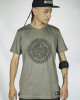 T-Shirt Mandala Fractal Funghi Ανοιχτό Καφέ