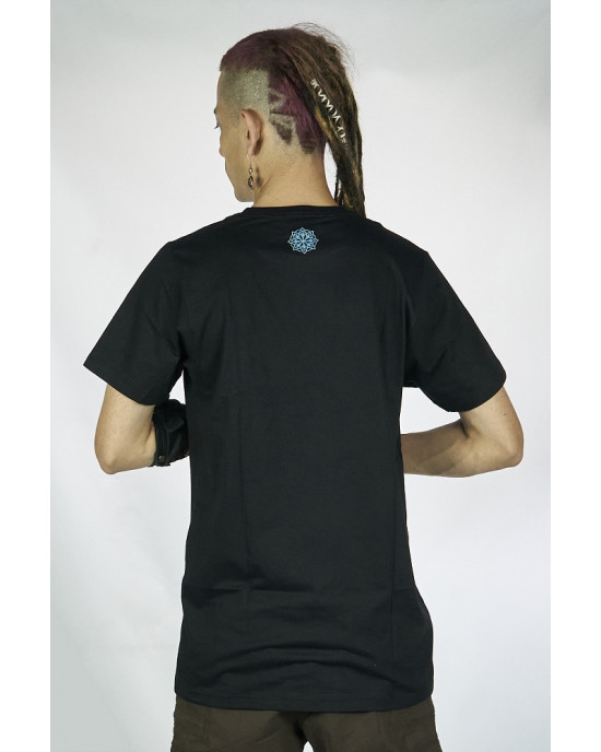 T-Shirt Mandala Intergalactic Voyager Μαύρο