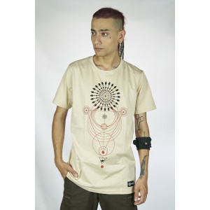 T-Shirt Mandala Intergalactic Voyager Μπεζ