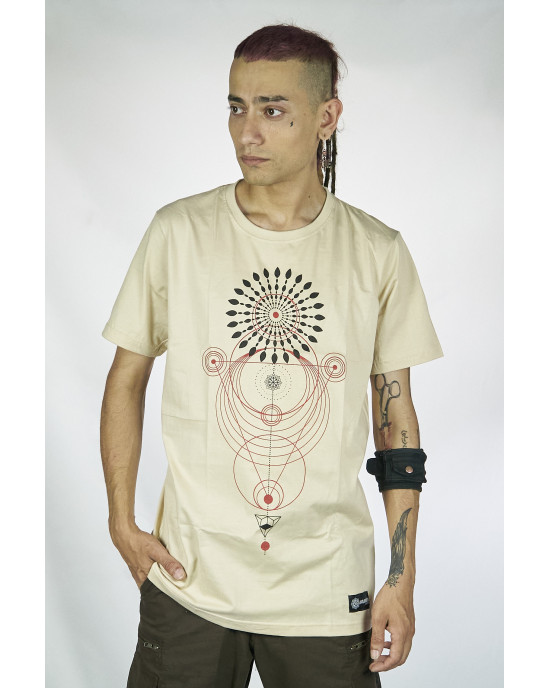 T-Shirt Mandala Intergalactic Voyager Μπεζ