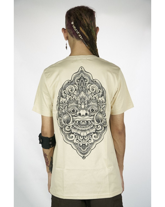 T-Shirt Mandala Laughing Barong Μπεζ