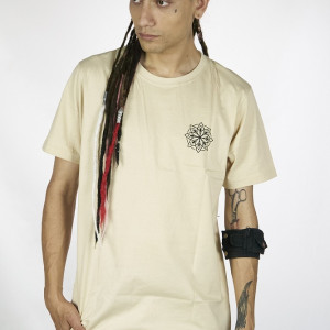 T-Shirt Mandala Laughing Barong Μπεζ
