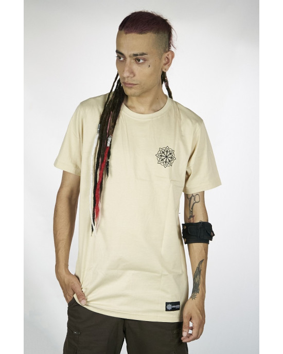 T-Shirt Mandala Laughing Barong Μπεζ