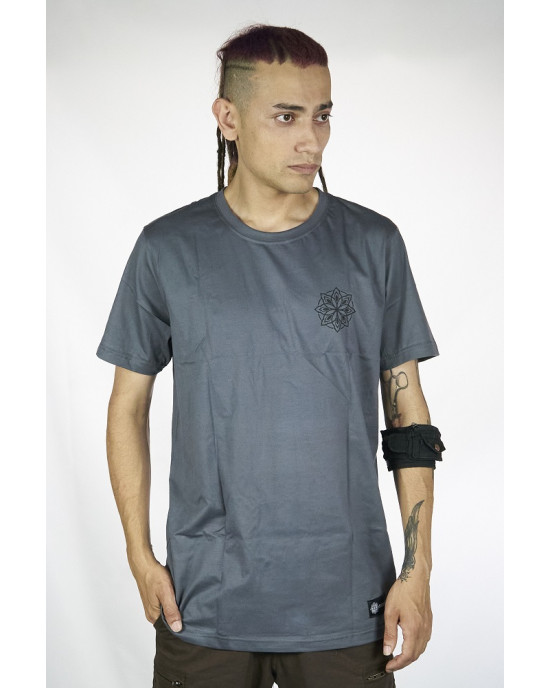T-Shirt Mandala Laughing Barong Γκρι   