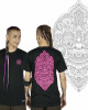 T-Shirt Mandala Laughing Barong Μαύρο Μωβ