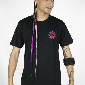 T-Shirt Mandala Laughing Barong Μαύρο Μωβ