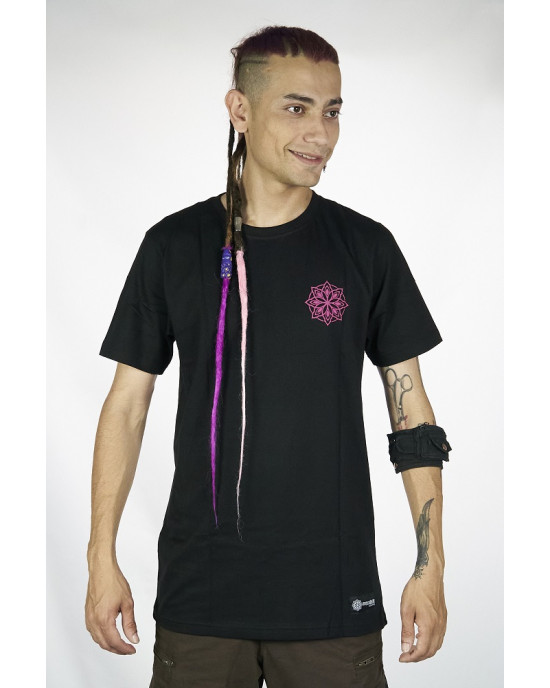 T-Shirt Mandala Laughing Barong Μαύρο Μωβ