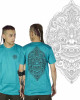 T-Shirt Mandala Laughing Barong Τιρκουάζ