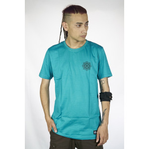 T-Shirt Mandala Laughing Barong Τιρκουάζ