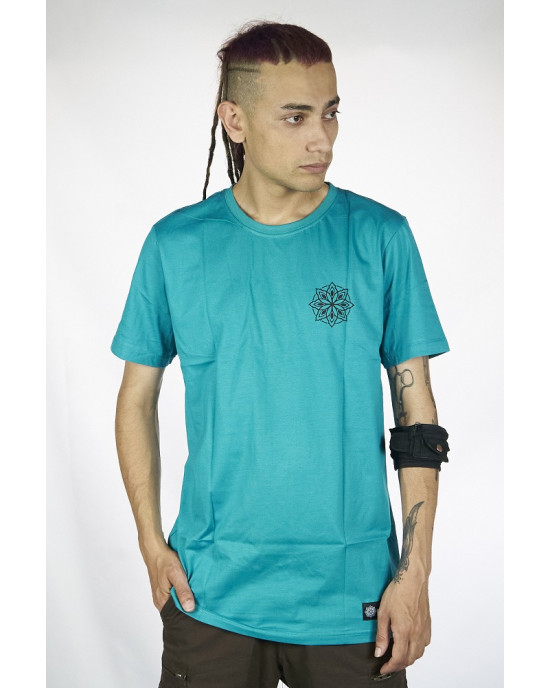 T-Shirt Mandala Laughing Barong Τιρκουάζ