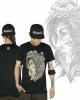 T-Shirt Mandala Magic Shroom Fairy Μαύρο