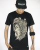 T-Shirt Mandala Magic Shroom Fairy Μαύρο