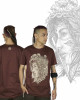T-Shirt Mandala Magic Shroom Fairy Καφέ