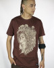 T-Shirt Mandala Magic Shroom Fairy Καφέ
