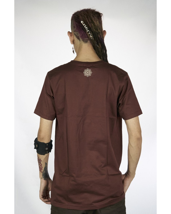 T-Shirt Mandala Magic Shroom Fairy Καφέ