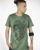 T-Shirt Mandala Magic Shroom Fairy Χακί