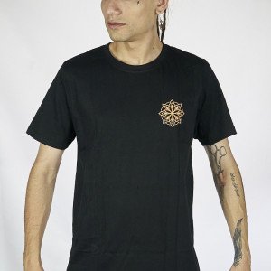 T-Shirt Mandala Sacred Hexagonal Μαύρο 