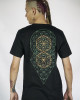 T-Shirt Mandala Sacred Hexagonal Μαύρο 
