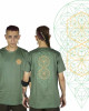 T-Shirt Mandala Sacred Hexagonal Χακί