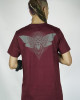 T-Shirt Mandala Shamanic Rangda Butterfly Μπορντώ