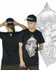 T-Shirt Mandala Skull Shroom Μαύρο