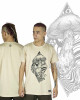 T-Shirt Mandala Skull Shroom Μπεζ