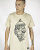 T-Shirt Mandala Skull Shroom Μπεζ