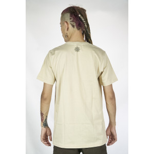 T-Shirt Mandala Skull Shroom Μπεζ