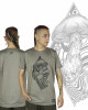 T-Shirt Mandala Skull Shroom Ανοιχτό Καφέ