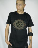 T-Shirt Mandala Tesseract Μαύρο