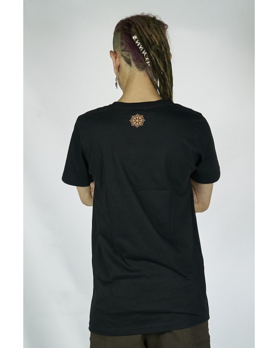 T-Shirt Mandala Tesseract Μαύρο