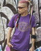 T-Shirt Mandala Tesseract Μώβ