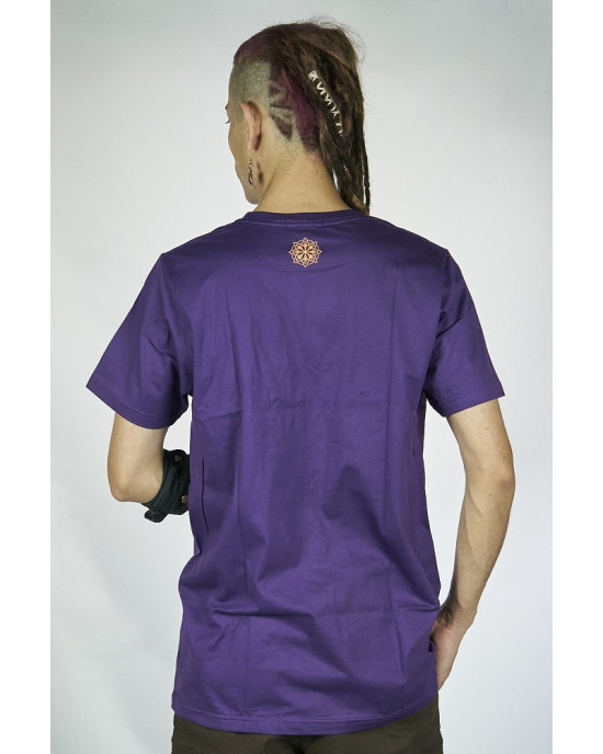 T-Shirt Mandala Tesseract Μώβ