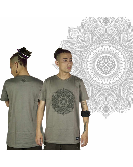 T-Shirt Mandala Violent Relaxation Ανοιχτό Καφέ