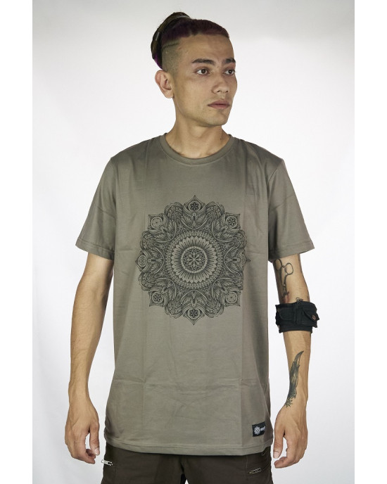 T-Shirt Mandala Violent Relaxation Ανοιχτό Καφέ