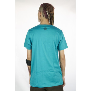 T-Shirt Mandala Violent Relaxation Τιρκουάζ